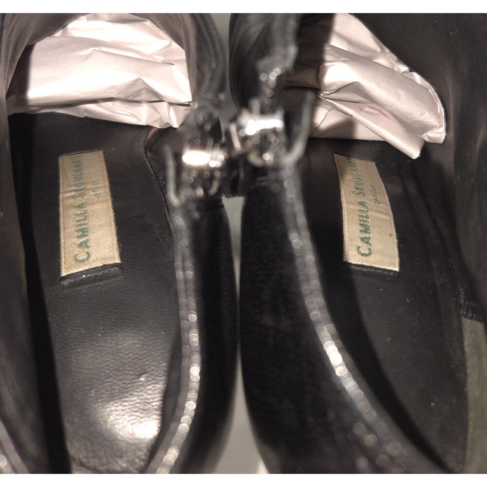 Camilla Skovgaard Sawtooth Boots EU 38 US 7.5 Womens Black Leather $585 - Picture 8 of 9